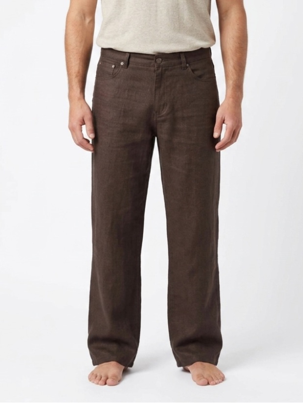 Simons le 31 vintage size 34/32 Men's Brown suede Straight Fit Jeans